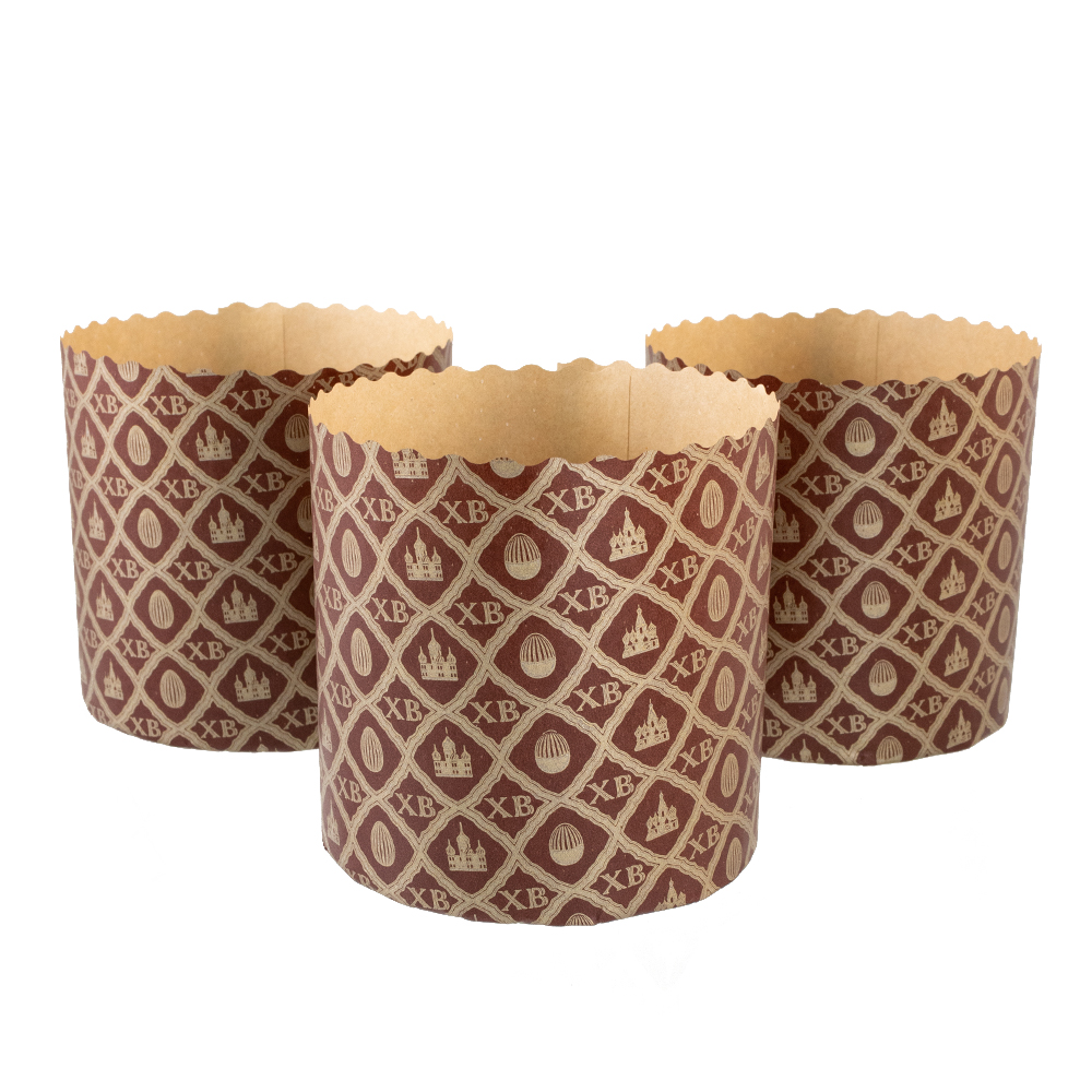 Форма бумажная для кулича d60*h45 мм "ХВ" (70-100гр.)