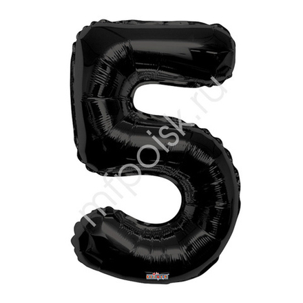 К Цифра 5 черный 34"/86 см.