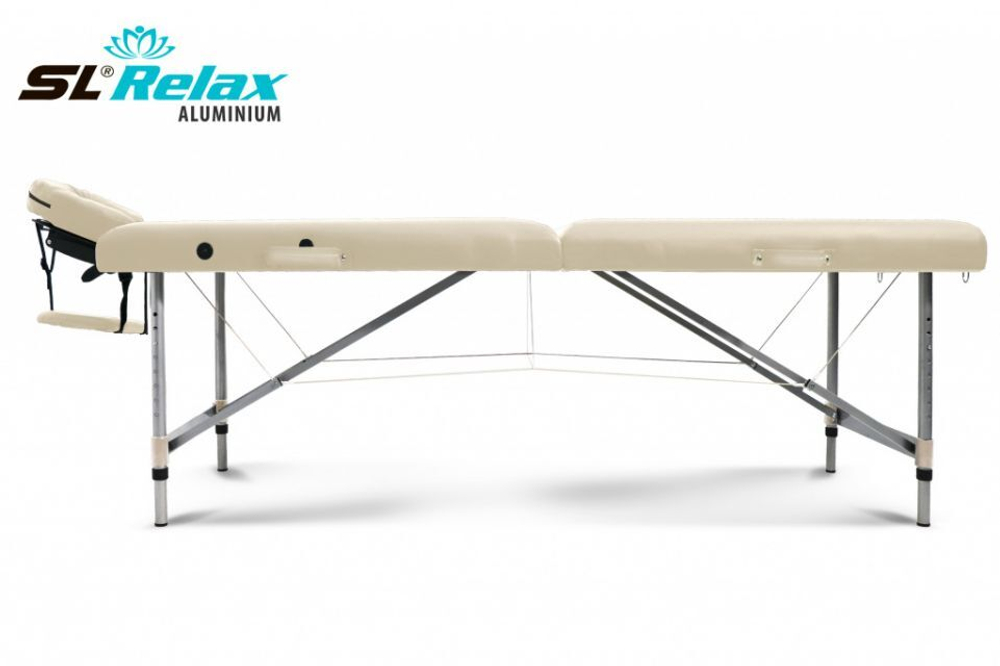 Массажный стол складной SL Relax Aluminium бежевый