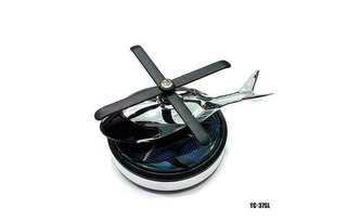Ароматизатор-игрушка -на торпеду- Вертолет - солн батар (жидк)- YC-37SL Silver