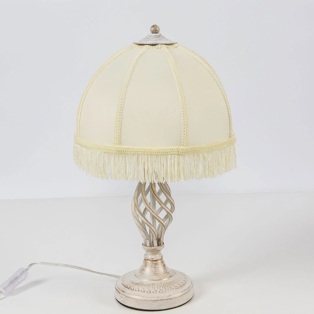 Citilux Базель CL407801 Настольная лампа с бежевым абажуром Патина