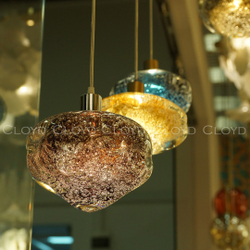 Подвесной светильник Cloyd VOCAL P1 / хром - розовое стекло (арт.11346)