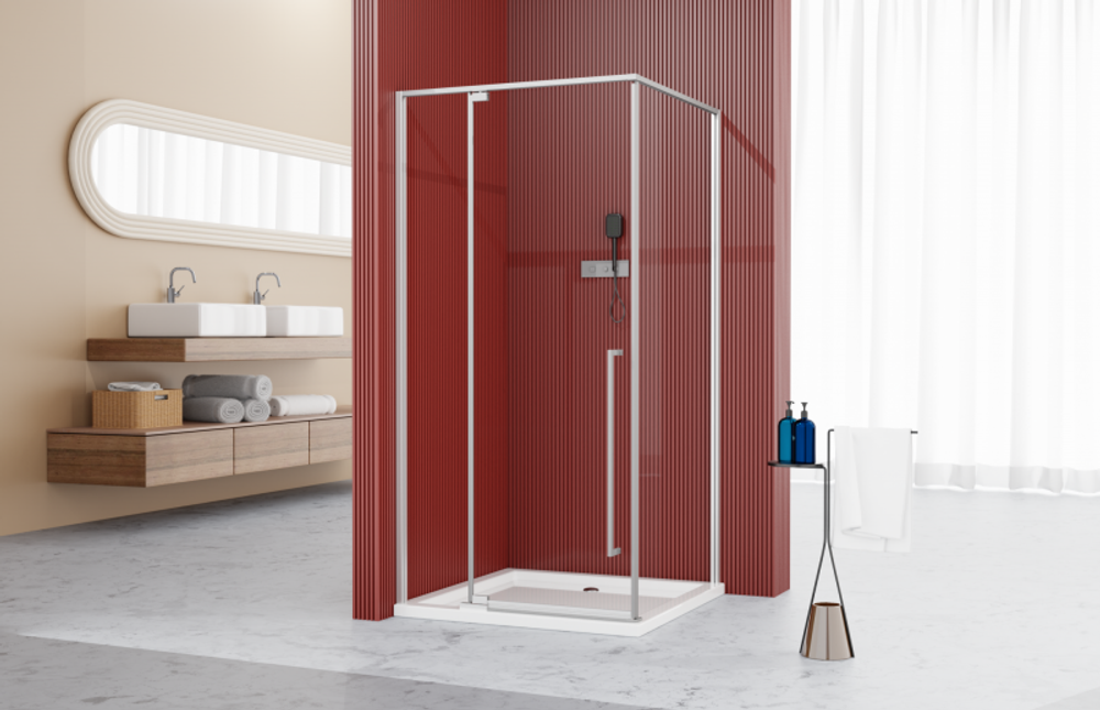 Ограждение душевое ESBANO ESA-108PS-C 100x80x195