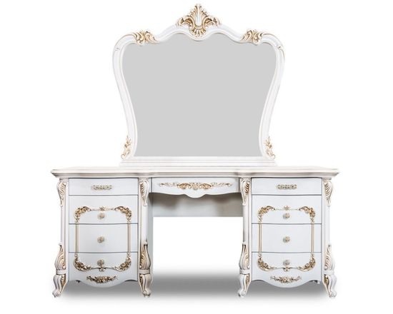 Стол туалетный  АННА МАРИЯ  с пуфом и зеркалом
