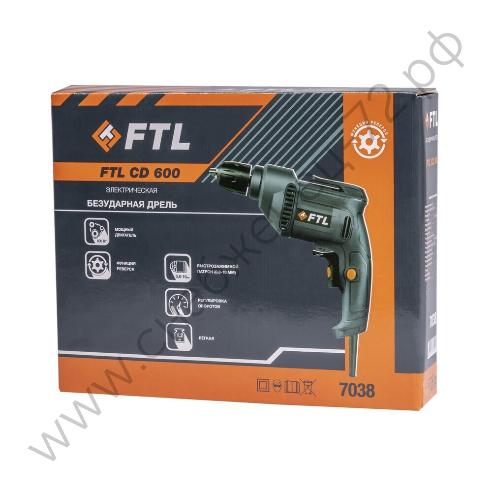 Сетевая безударная дрель FTL CD 600