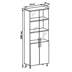 Шкаф для сувениров Лидер-Престиж 83.23