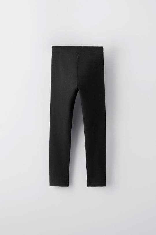 ZARA ОДНОТОННЫЕ ЛЕГИНСЫ, ЧЕРНЫЙ