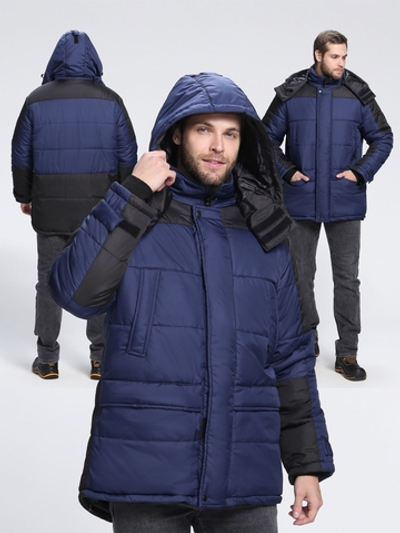 Куртка зимняя Европа (Дюспо), темно-синий/черный