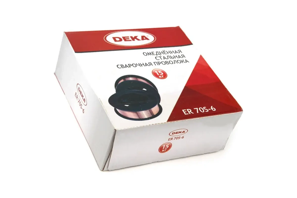 Проволока омедненная ER70S-6 (1 мм; 15 кг) DEKA