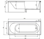 Ванна акриловая ALEX BAITLER NEMI 170*75