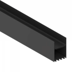 Накладной/подвесной алюминиевый профиль,  50х73, 5х3000. Цвет: черный муар RAL9005, серия:DN8HF