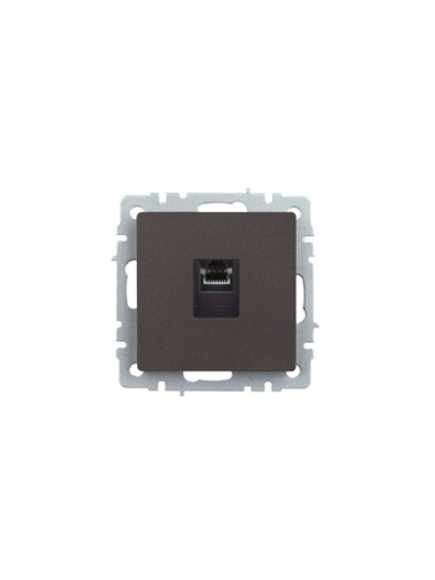 Розетка компьютерная СП RJ45 кат.5E BRITE РК10-БрТБ механизм бронза IEK BR-K10-1-K45