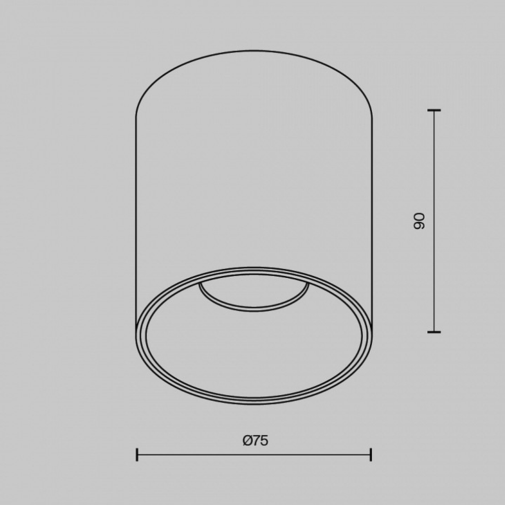 Накладной светильник Maytoni Technical Alfa LED C064CL-12W3K-RD-B