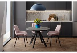 Стул на металлокаркасе Седа розовый / черный