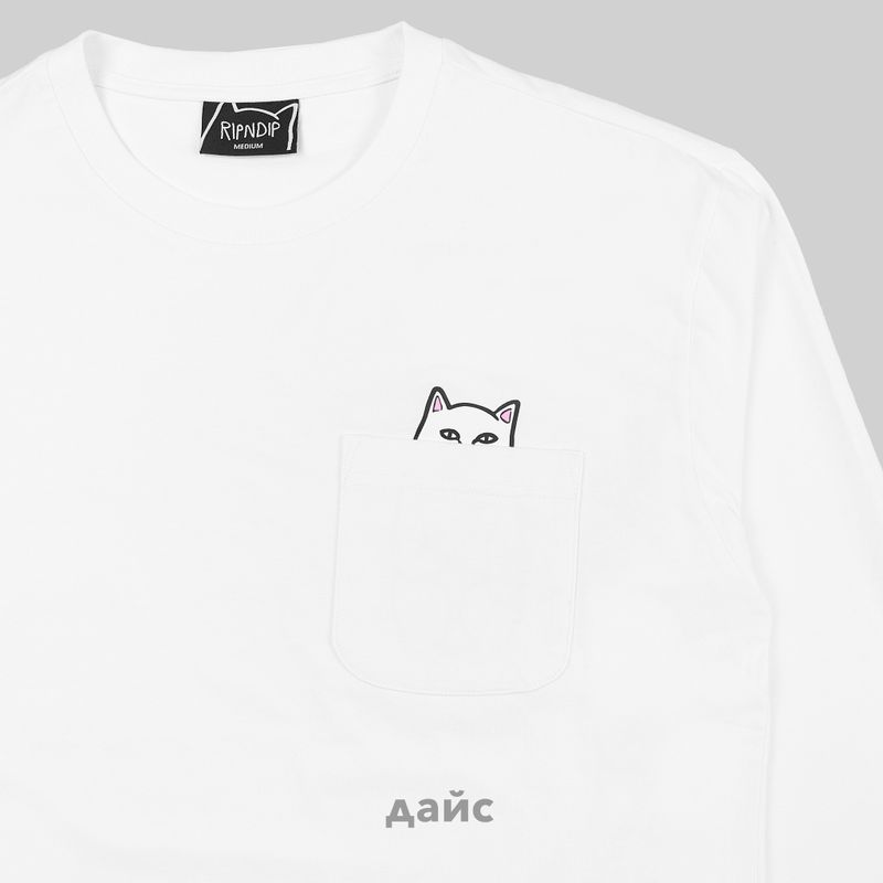 Лонгслив мужской Ripndip Lord Nermal Pocket артикул:RND0427 - купить в магазине Дайс