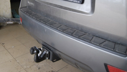 Фаркоп на Kia Mohave 2009-2016. Необходима подрезка бампера. Тип шара: A. Нагрузки: 1500/75 кг, KI 21