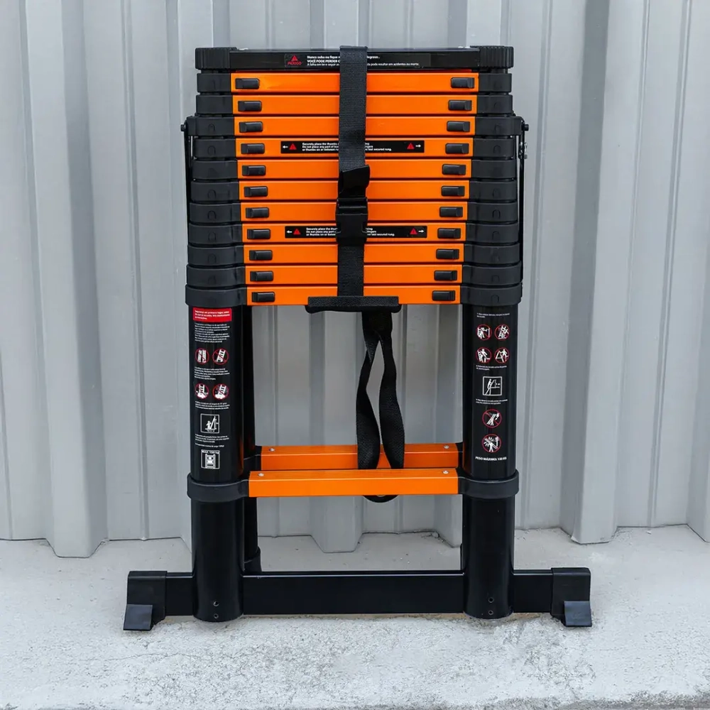 Стремянка телескопическая алюм. бытовая 3.8м (13+13 ступ.) ISMA ISMA-UP380-2