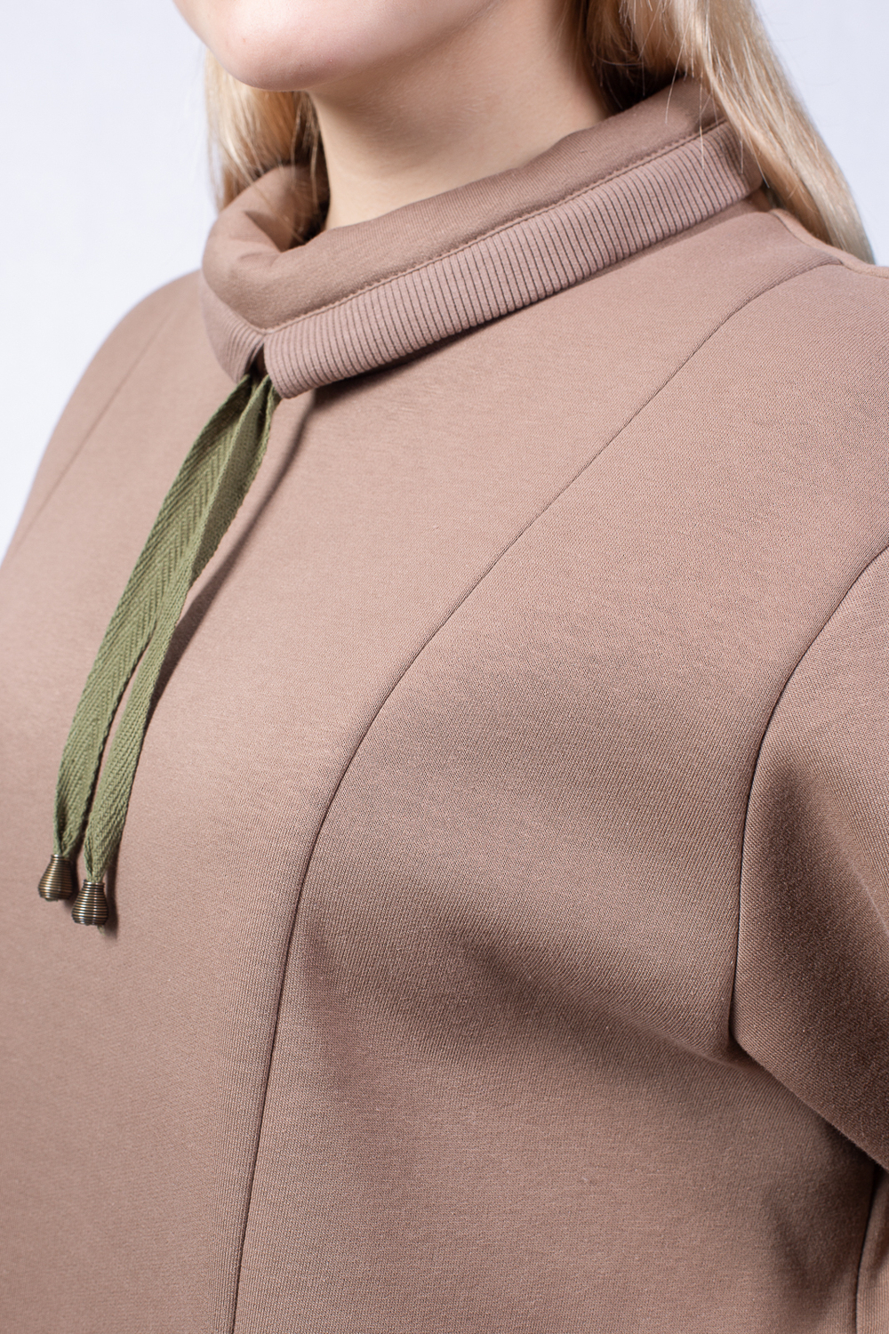 Трикотажное платье 3023ЛЕ, какао #62К053023ЛЕ