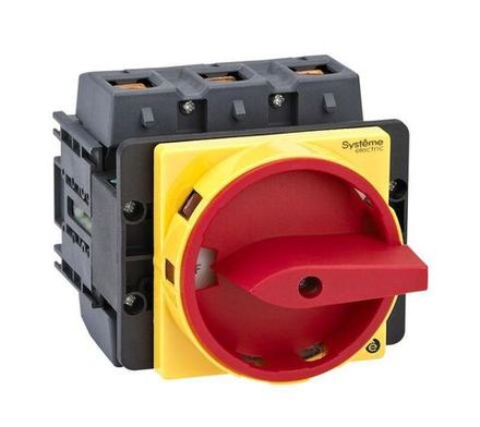 Выключатель-разъединитель 3п 175А IP20 с красн. рукоят. на дверцу 4 винтами с замком SE MSD175310R