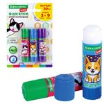 Клей-карандаш "Anime" 9 г, ВЫГОДНАЯ УПАКОВКА, BRAUBERG KIDS, 3 штуки на блистере, 272471