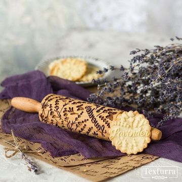 Малая скалка с узором Лаванда