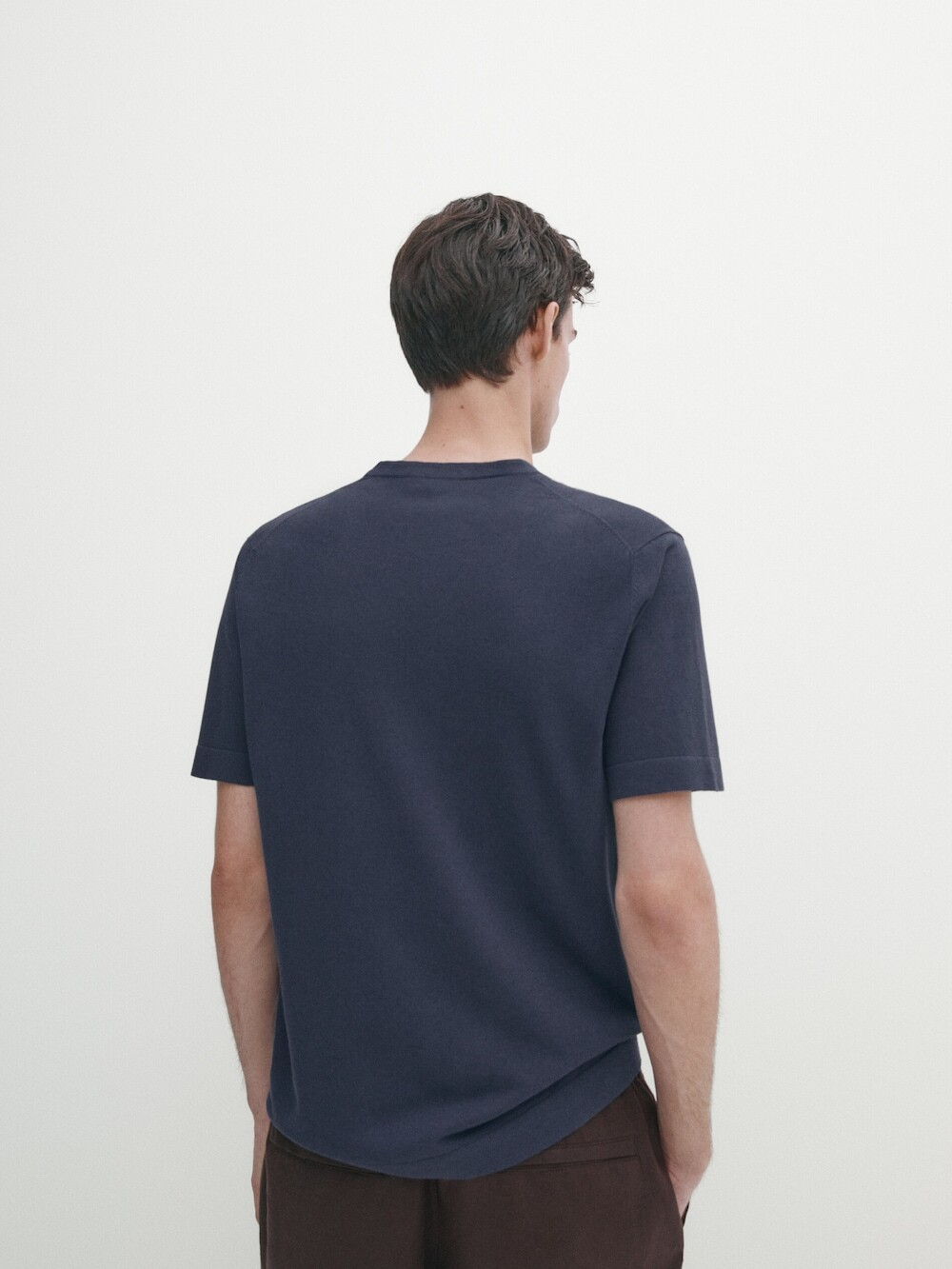 Massimo Dutti Футболка с круглым вырезом, синий