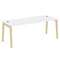 Onix Wood Direct Стол руководителя OW.SRR-6.8 Белый Бриллиант/Дуб Светлый/Металл Белый 1980*800*750