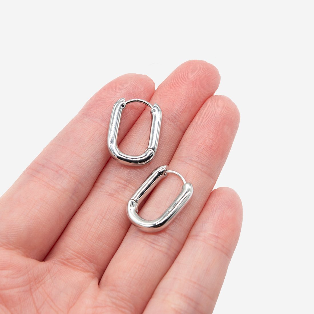 Швензы-овалы (Конго, Бублик) 18*13,5мм, родирование