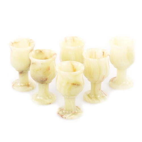 Набор подарочных рюмок 50 мл на ножке 6 шт камень оникс 5х9,5 см (2х4)