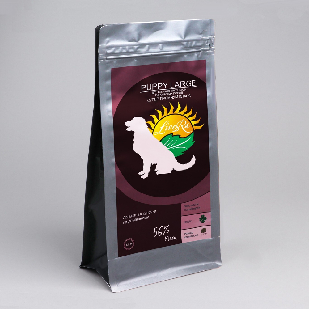 Livera корм сухой полнорационный для щенков, крупных пород