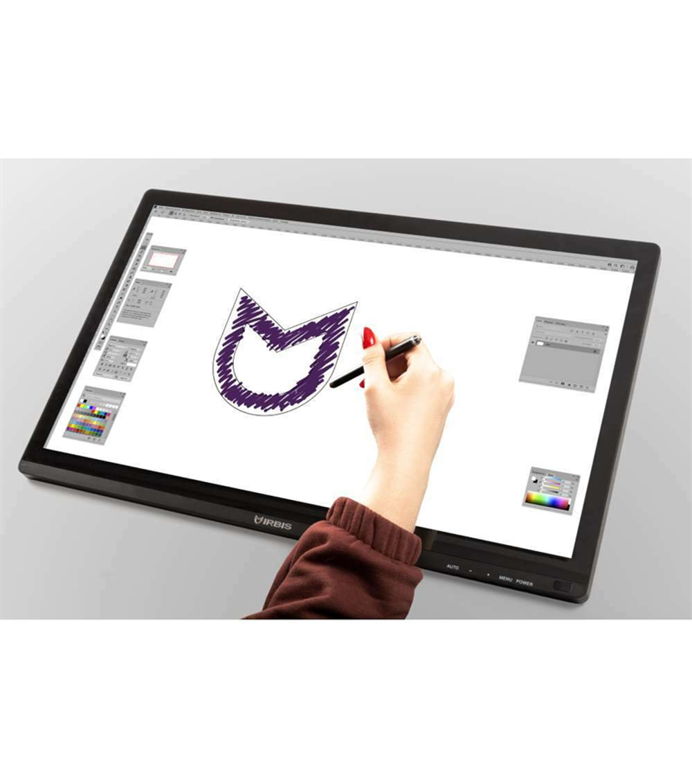 Монитор IRBIS SMARTVIEW 24 23.8'' LED Monitor Touch 1920x1080 16:9 IPS 250 cd/m2 1000:1 3ms 178°/178° VGA HDMI DP USB Audio output 75Hz Tilt Height Swivel Pivot Speakers, Int Black 3y (China)