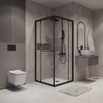 Душевой уголок Niagara Nova NG-6835-34BLACK 100х100 стекло прозрачное/профиль черный матовый