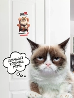 Наклейка интерьерная Кот Здесь не заседание