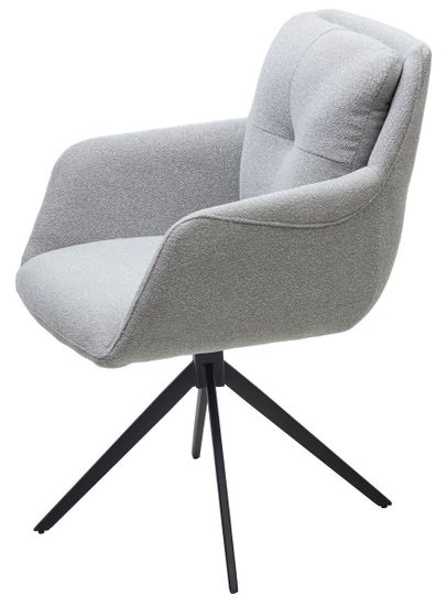 Стул MEADOW 360 град. поворот. Серый Lake-450, ткань / черный каркас