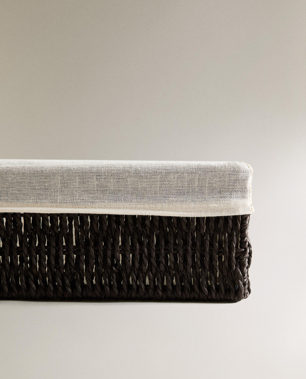 Zara Home Корзина из плетёной бумаги, цвет бежевый, 28 см