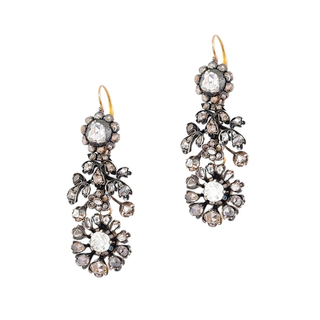 Царские серьги - подвески с бриллиантами