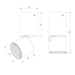 Светильник потолочный поворотный светодиодный Sens 10W 4000K чёрный 25042/LED