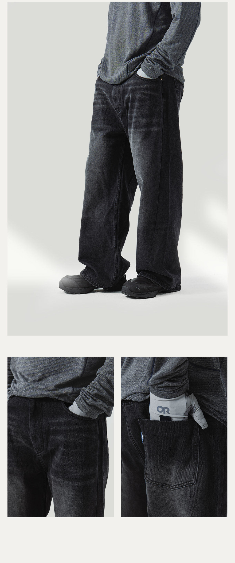 Джинсы Nothomme Blue Spring Loose Wide-Leg Long Pants