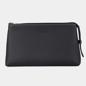 Женская кожаная косметичка Comete Easy цвета черный мат