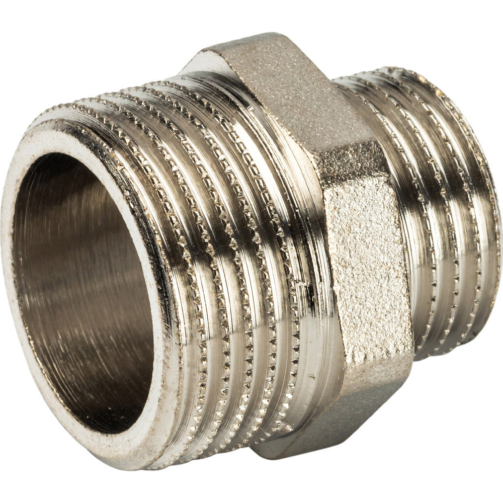 Ниппель переходной STOUT НН 3/4"X1/2" никель