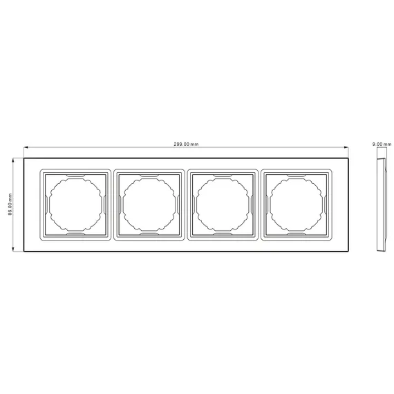 Donel A07 Wave матовый белый рамка 4-я, серия DB