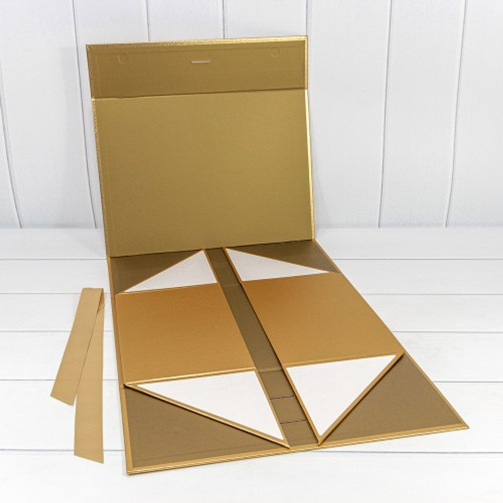 Коробка сборная 39х28х17.8 см на магнитах (Золотой)