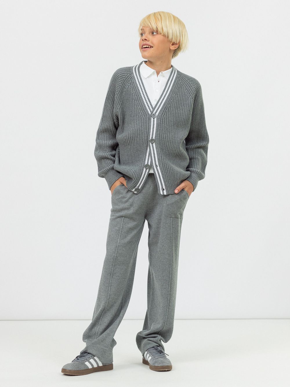 Брюки для мальчик в школу AT691-1M серый