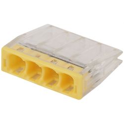 Клемма ЭРА компактная с пастой серия 244 4 отверстия 0.5-2.5 мм2 упаковка 4 шт.