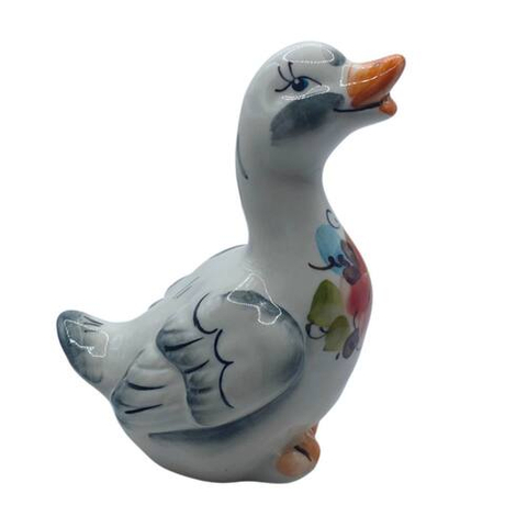 Фигурка Гусь в цветах цветная гжель