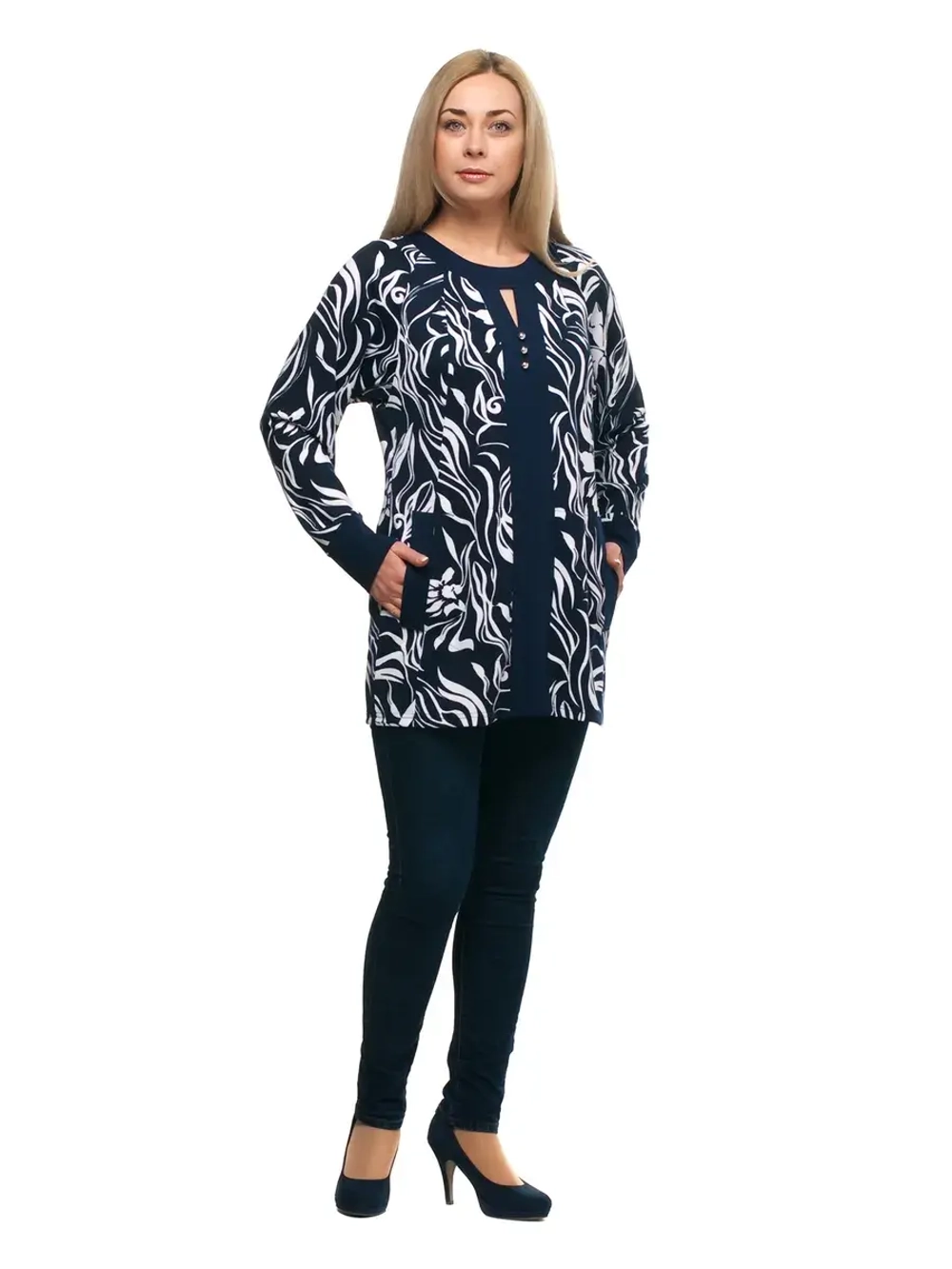 Туника кофта удлиненная