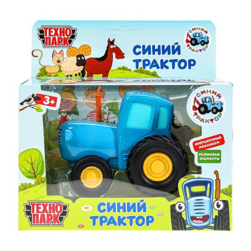 Модель ин. мет. "Синий трактор" 11см. синий, коробка BLUTRA-11-BU (48) (48) (48) (Технопарк)
