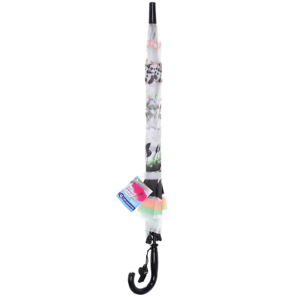 Зонт детский полуавтомат «Милая панда», 8 спиц, d-80см, длина в слож. виде 65см