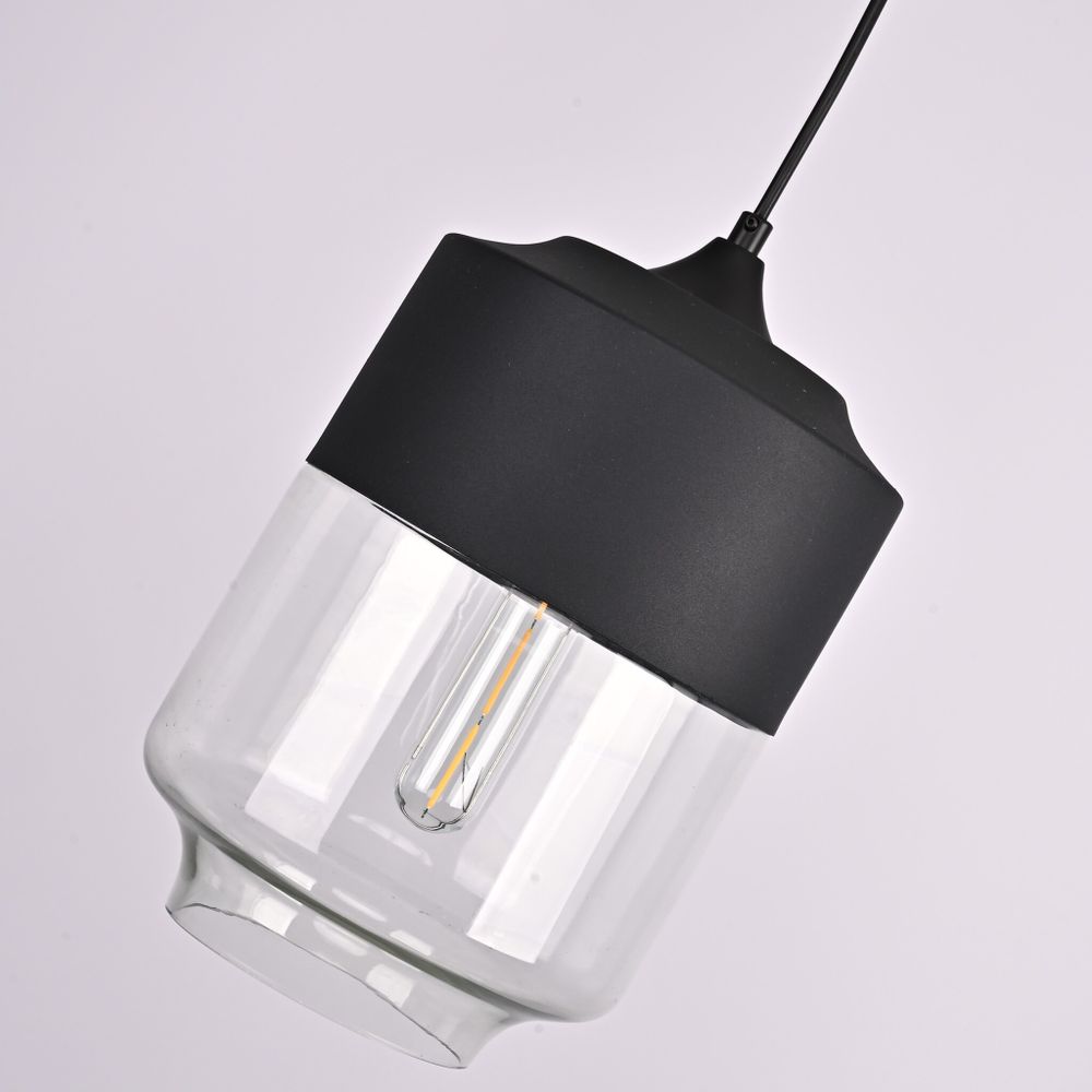 Подвесной светильник NORD A D18 Black/Transparent