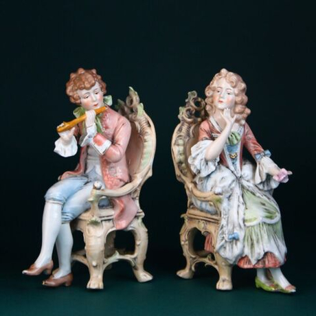 Винтаж: Парные фигуры «Игра на флейте»